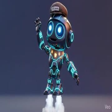 Spark, the Astuzo robot tutor, waving hello
